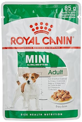 Image of Royal Canin Mini Adult Dog Food, 85 Grams, Supports Weight Management, Strong Bone and Joint Health, Provides Optimal Health Support, Pack of 24 Sachet