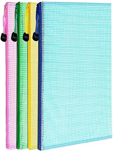 LEOBRO Mesh Zipper Pouch 4 Pcs