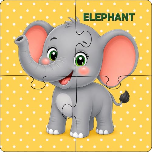 Image of Wooden 6-in-1 Educational Toy Set for Kids - Fruit & Animal Learning Toys, Montessori Wooden Puzzle & Matching Game, Educational Activity Toy for Toddlers and Preschoolers
