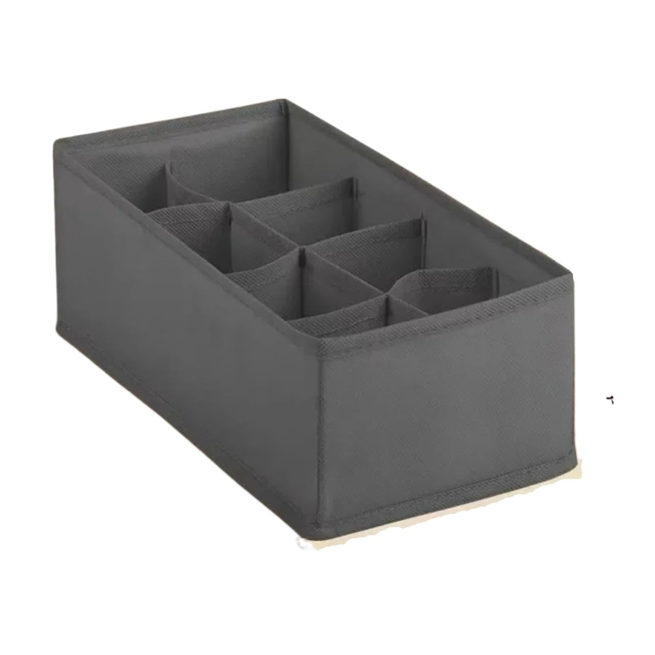 LADFRTYU Sock Storage Box Underwear Organizers Of Cabinets And Drawers Wardrobe Clothes Bra Organizer For Socks Pants Home Foldable Storage Box(Grey-8grids)