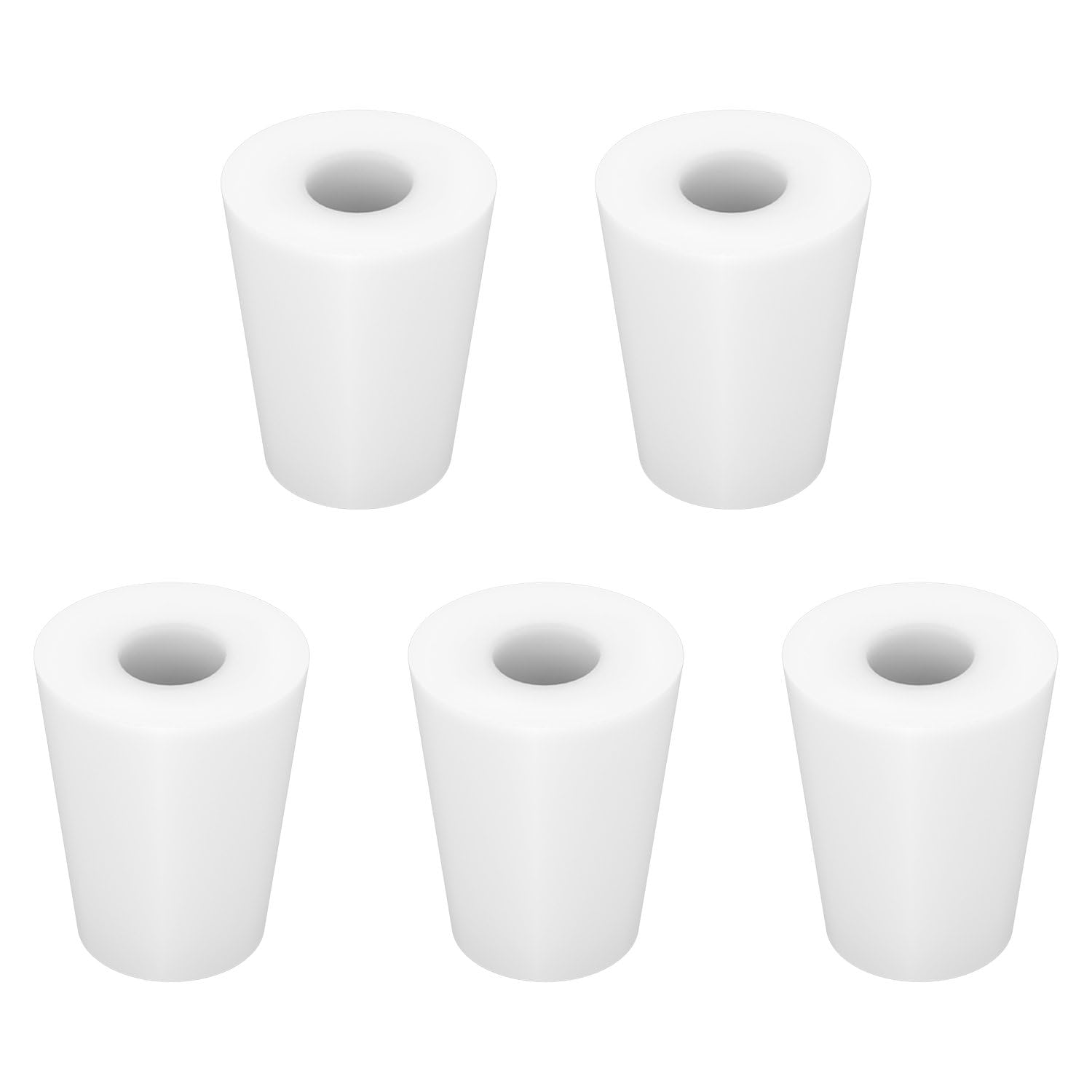 Labasics 5-Pack 6# Single-Hole Silicone Stoppers, White Tapered Lab Seal Stoppers with 0.31" Hole, Durable and Reusable Silicone Plugs for Laboratory Glassware, Airtight Sealing, and Experiments — Amazon image 8