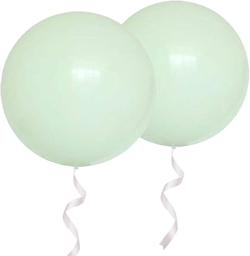 Miniatura 28 de Globos redondos gigantes de 36 pulgadas, color rojo, paquete de 6 globos de látex para sesiones de fotos, bodas, baby shower, decoraciones de fiesta