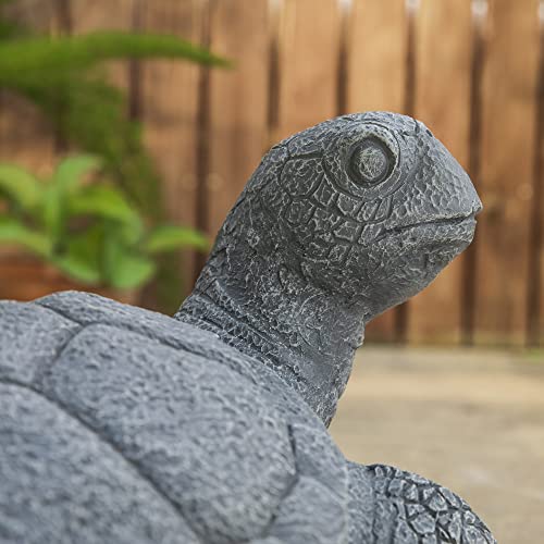 Glitzhome Turtle Outdoor Statue Large Tortoise Garden Sculpture Decoration, 22.75" L #TOP3