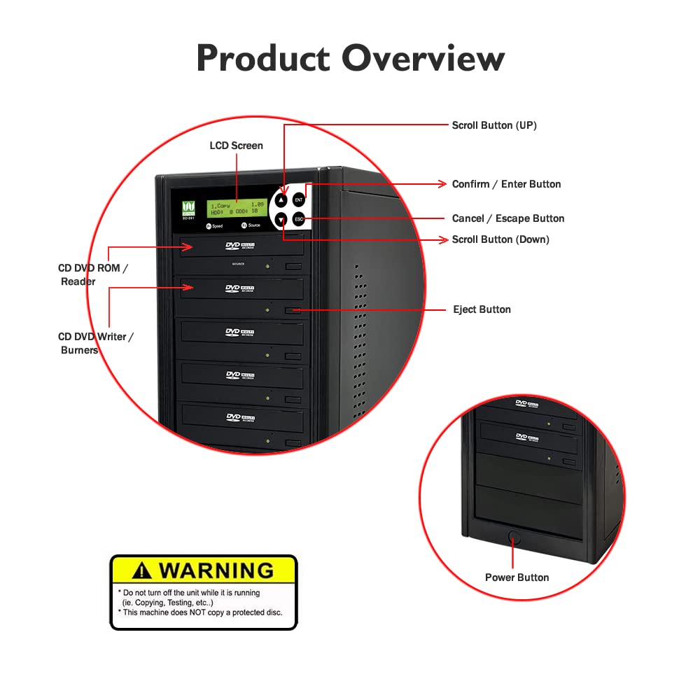 Amazon | Wytron 1-9 24X DVDデュプリケーター SATA CD DVDバーナー
