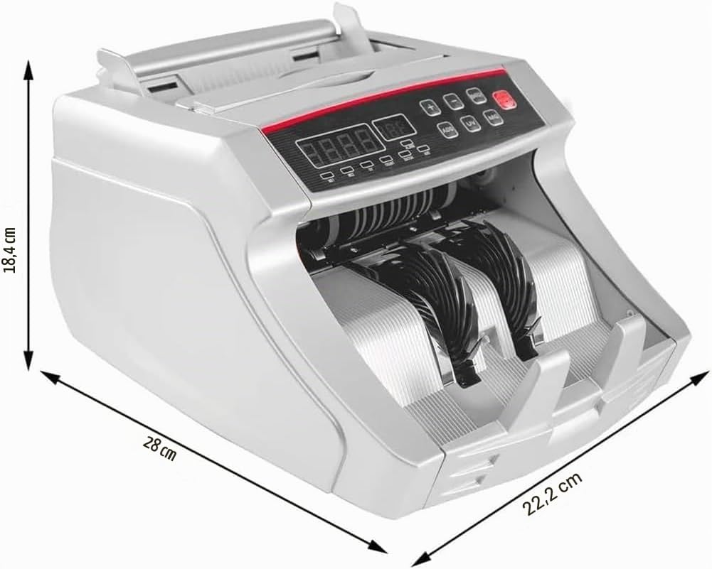 SQUADO - Conta Banconote Professionale Con Rilevatore Di Banconote False E Doppio Display Led