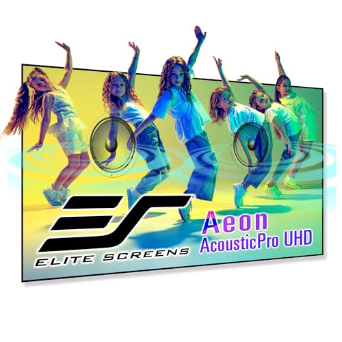 Elite Screens Aeon AUHD Series, 150-inch 16:9, 4K Home Theater Fixed Frame Edge Free Borderless Projection Sound Transparent Perforated Weave Projector Screen, AR150H2-AUHD