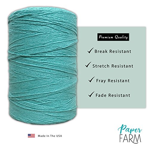Durable Loom Warp Thread (Turquoise), 8/4 Warp Yarn (800 Yards), Perfect for Weaving: Carpet, Tapestry, Rug, Blanket or Pattern - Warping Thread for Any Loom
