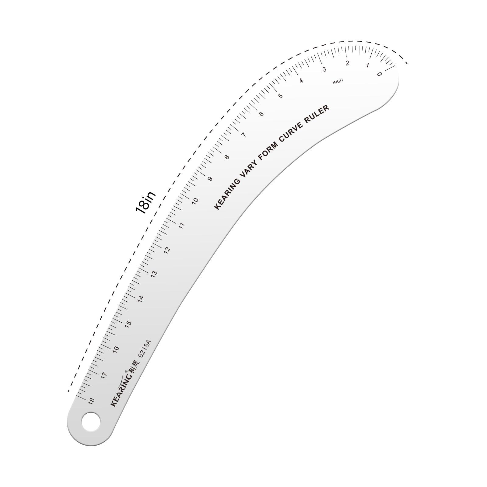 KEARING 18 inch French Curve Ruler, Professional Vary Form Curve Ruler for Sewing Quilting, Design, 49.7 cm Length - Image 2