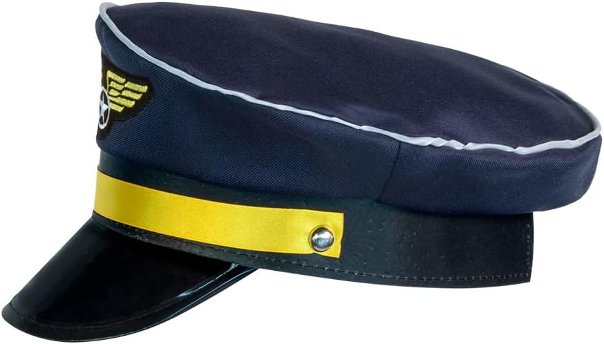 BOLAND BV 01253 Airline Pilot Captain Crew Hat/ Cap Fancy Dress Accessory Nazy Blue