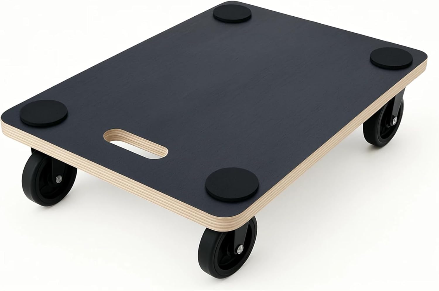 Wooden Dolly Trolley 200kg Heavy Duty Moving Cart with Grip Pads & 4 Swivel Wheels – Non-Slip Platform Truck for Furniture Boxes & Appliances – Smooth Rolling Castor Board (Dolly Cart Trolley)