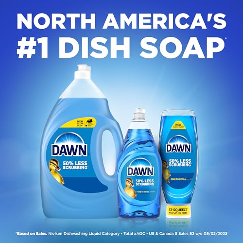 Dawn Free&Clear EZ-Squeeze Dish Soap Dishwashing Liquid Lemon 3*24.3 Fl Oz - image 9
