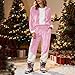Oplxuo Christmas Outfits for Women Color Block Fuzzy Fleece Sweatsuits Crewneck Long Sleeve Pockets Plush Lounge Outfits