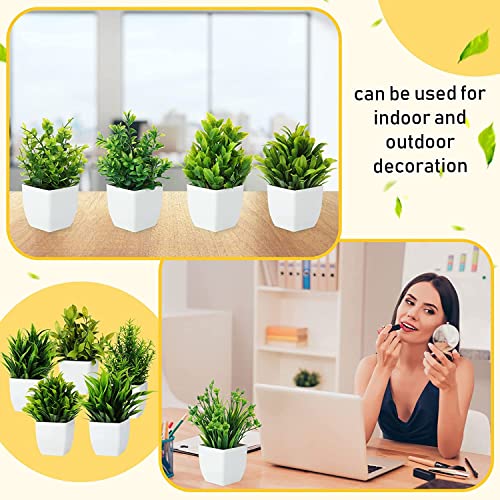 Dekorly Artificial Potted Plants, 30 Pack Artificial Plastic Eucalyptus Plants Small Indoor Potted Houseplants, Small Faux Plants for Home Decor Bathroom Office Farmhouse (Set 0F 30)