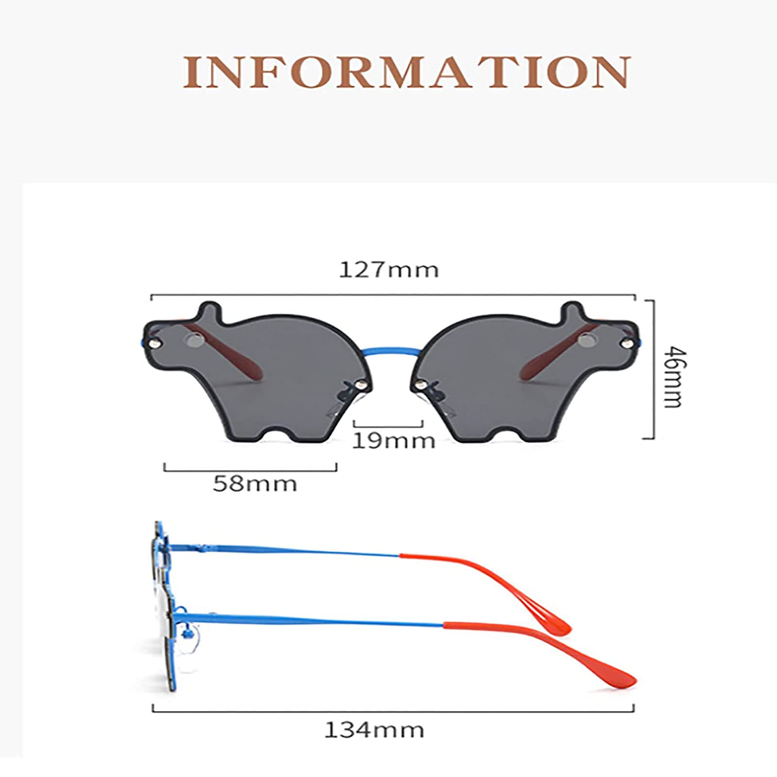 Children's Sunglasses for Boys and Girls Age 4-7 Years Old Hippo Children's Sunglasses (Two Pieces)-Gray