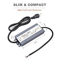 Vista 5 de transformador de fuente de alimentación LED de voltaje constante impermeable IP67 de 100W, entrada universal AC 100-240V con enchufe, salida 12V DC