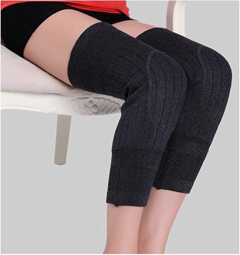 Miniatura 6 de Rodillera unisex de lana de cachemira soporta calentador de piernas, rodillera térmica cálida para invierno, rodilleras, rodilleras, calentadores de
