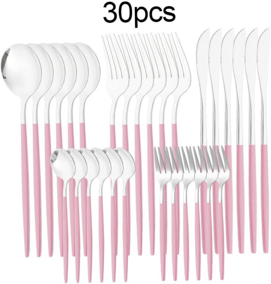 Silverware Set Stainless Steel Flatware Tableware Cutlery Utensil Set for Kitchen 30PCS