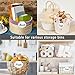 The Home Edit Removable Fabric Bin Labels - 6 Pack White Bin Tags with Chalk Markers for Pantry Storage Bins