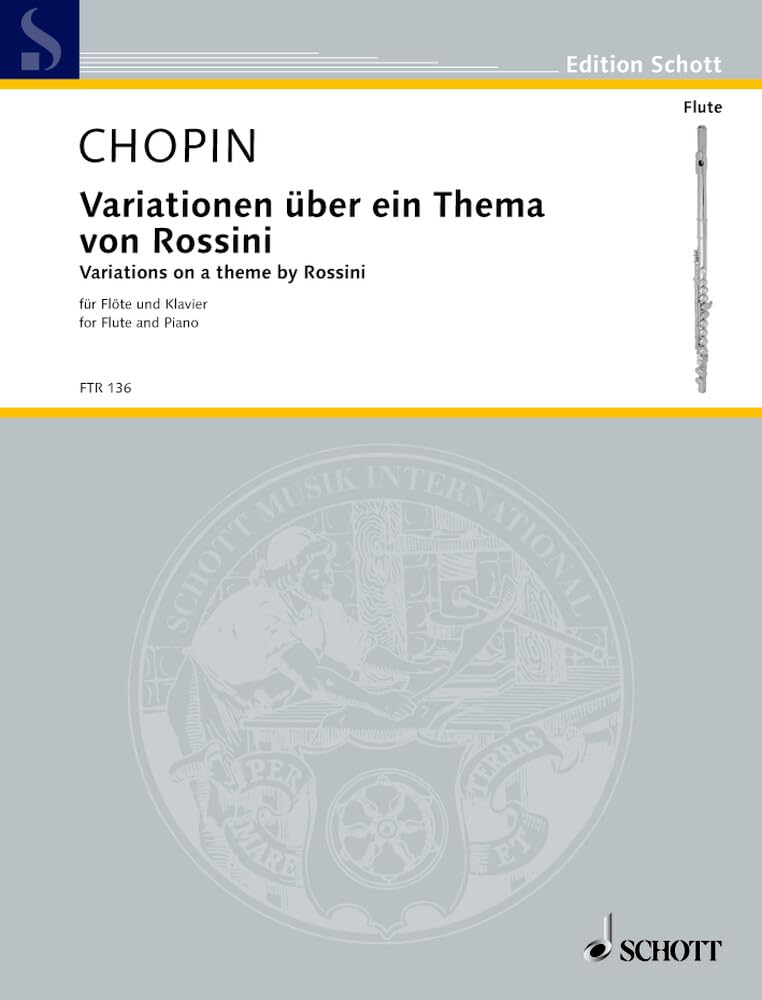 Variations on a theme by Rossini: from the opera "La Cenerentola". op. posth.. flute and piano.