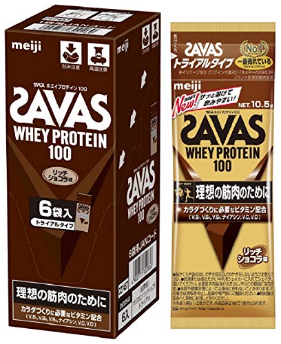ザバス(SAVAS) ホエイプロテイン100 リッチショコラ味 トライアルタイプ...