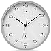 Produktbild Monzana® Wanduhr Funk Automatische Zeitumstellung Geräuscharm Quarzuhrwerk Analog 31cm Küche Funkuhr Uhr Modern Weiß Silber