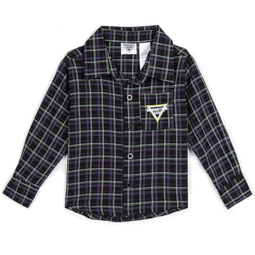 Monster Jam Flannel Matching Family Button Down Shirt Toddler to Adult Grave Digger