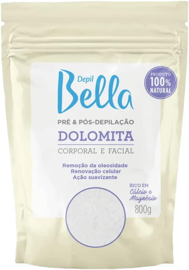 - Depil Bella Dolomite Powder for Pre and Post Waxing | Body and Facial | 800g