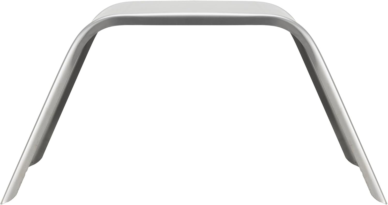 RecPro Trailer Steel Fender | 16 Gauge | Round and Flat Top | Diamond and Smooth Design | Made in USA (Smooth, 10" x 34" x 17")