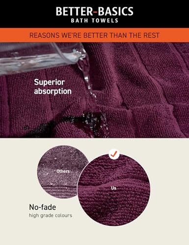 Image of DAMENSCH 100% Cotton Towel, Super Soft Towels for Bath Large Size, Ultra Absorbent, Quick Dry Towel for Women, Long Lasting Colours Towels for Bath Men-Twilight Grey