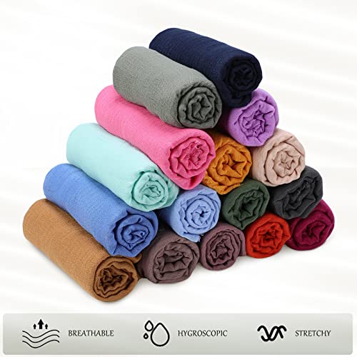 Jiuguva 16 Pcs Women Scarf Shawl Hijab Scarves for Women Lightweight Long Wrap Head Scarf Shawl for All Season, 16 Colors4