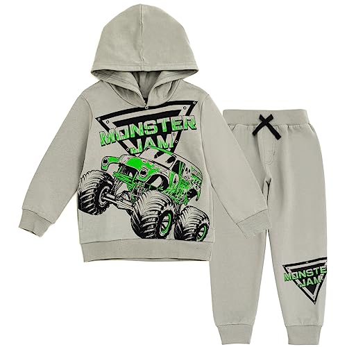 Image of Monster Jam Boys' Graphic Fleece Hoodie and Jogger Set Toddler to Big Kid