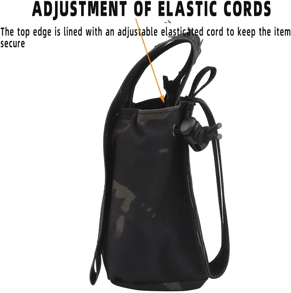 Multifunctional MOLLE Walkie Talkie Pouch,Tactical Quick Release Chest Hang Magazine Pouches Carrier Radio Bag for Hunting Airsoft