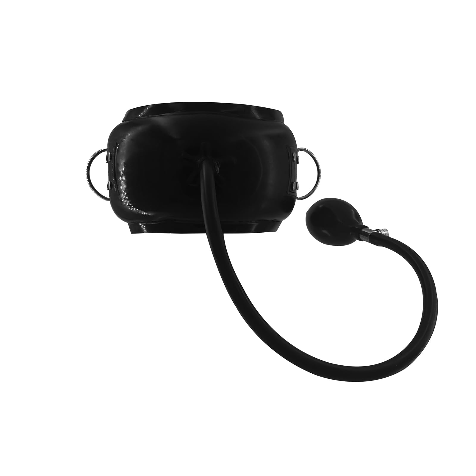 ABWL Corsets gonflables en latex pour femmes et hommes, ras du cou en latex avec fermeture éclair dans le dos, couvre-cou en caoutchouc