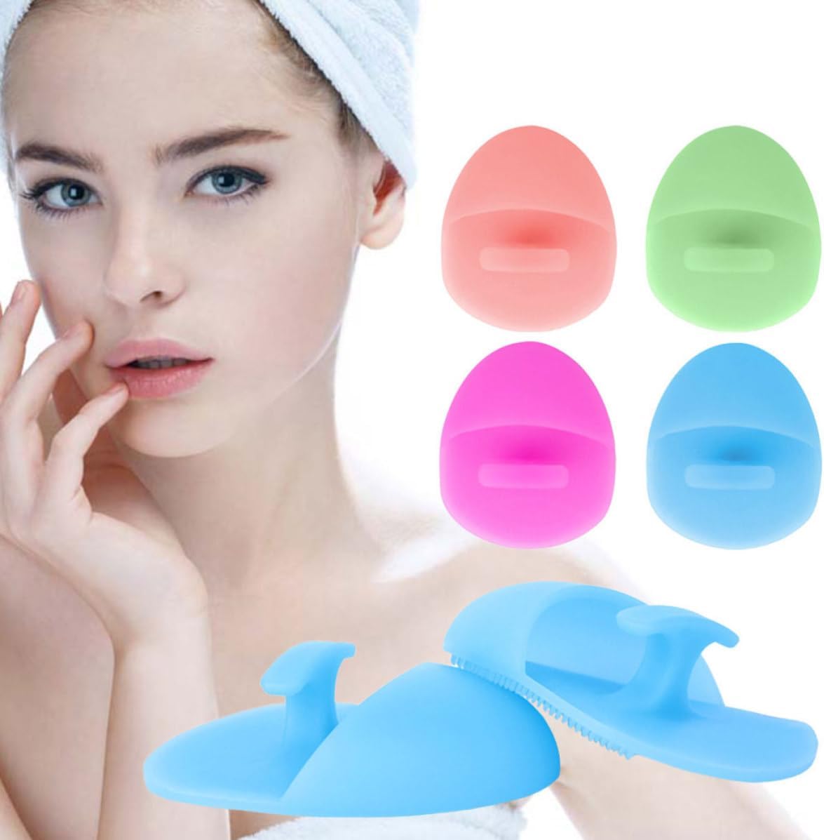 2pcs Facial Cleansing Brush Silicone for Deep Cleaning and Exfoliation image 5