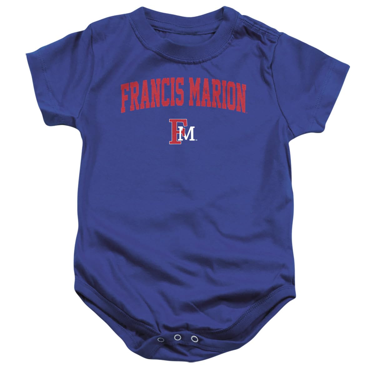 LOGOVISION Francis Marion University One Color Arched Unisex Infant Snap Suit for Baby, Royal, Small