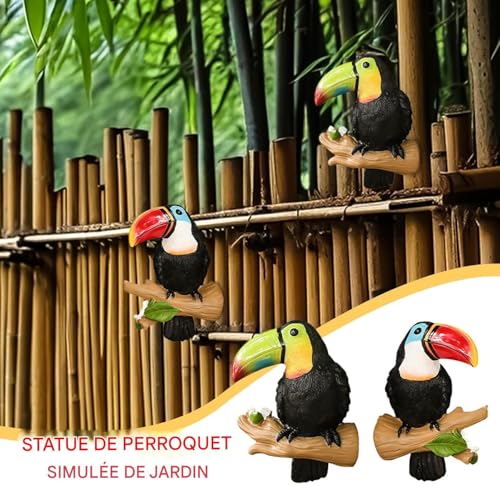 Statues de perroquet extérieur résistantes aux UV pour jardin - 3