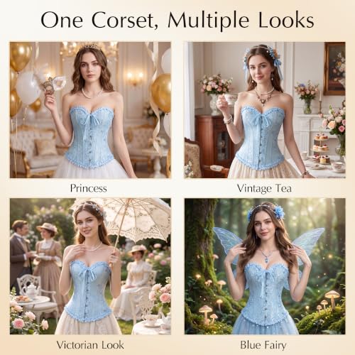 Image of frawirshau Women's Overbust Costume Corset Renaissance Victorian