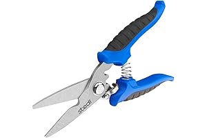 stedi Scissors Heavy Duty, Multipurpose Shears with Finely Serrated Blades,Easy Cutting Electrical Cable Notch