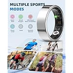 Smart Ring for Women Men Fitness Ring with Step Counting, Heart Rate, Blood Oxygen, Pressure Monitoring, Sleep Monitoring, IP68 Waterproof for iPhone and Android, No Subscription Fee,Silver 8# - Image 3