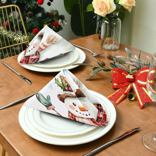 Servilletas de tela Navidad multicolor set x6 20x20 in miniatura 4