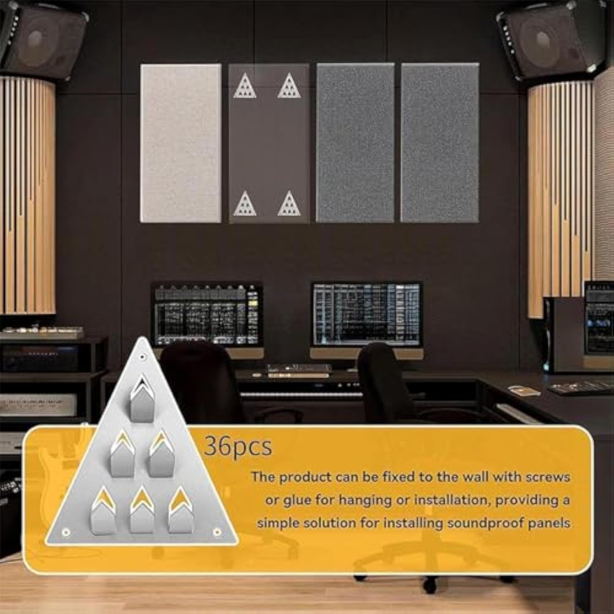 36 Pieces 6 Prong Angled Acoustic Insulation Clips