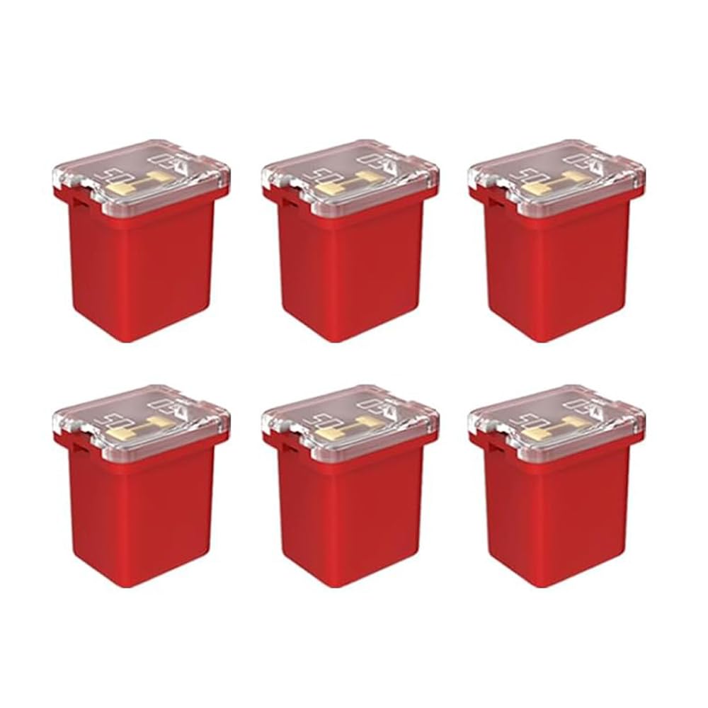 Gebildet 6pcs 12V-24V Automotive Low Profile Jcase Box Shaped Assorted Fuse for Trucks,Cars and SUV,Boat(50A) — image 1