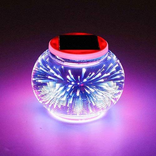 LOVIVER 2x Cores Mudança Mosaico Energia Solar Luzes De Vidro