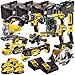 Price comparison product image Dewalt 18V Li-ion 9 Piece Cordless Power Tool Kit with 5 x 5.0Ah Batteries & Chargers T4TKIT-483- Monster Power Tool Kit- Combo Kit- 18V Cordless Power Tool Kits- Mega Power Tool- Dewalt kit