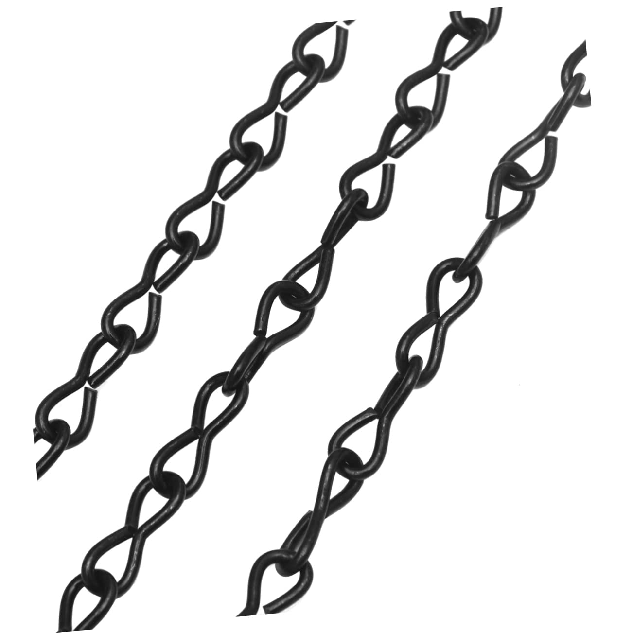 MZMing 4 Set Metallo Catena Sospesa 41 cm Catena per Cesto Appeso Ricambio Catena Vasi con Gancio e Fermaglio per Giardino Fioriere Lanterne Lavagne Ornamenti e Mangiatoie per Uccelli - Nero