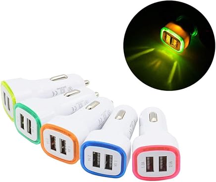 Shot Case Doble Adaptador LED Toma Mechero USB para HTC Desire 10?Lifestyle Azul