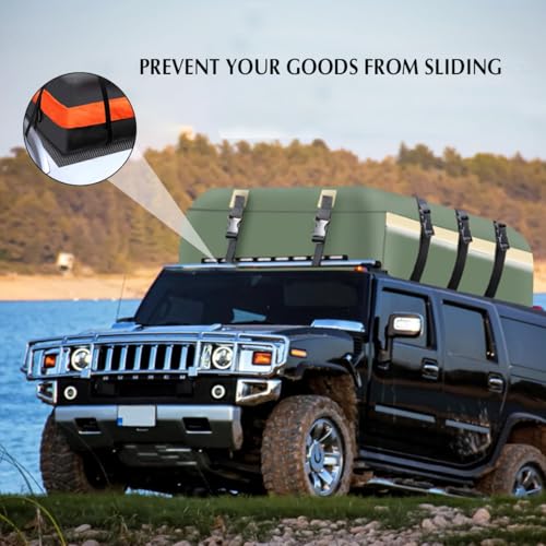 KHGUZ Car Roof Rack Pads, 47\" X 40\" Vehicle Rooftop Cargo Bag Protective Mat, Non-Slip Automotive Roof Cushioned Protection Layer Accessories, Universal for SUV, Sedan, Truck (Black)