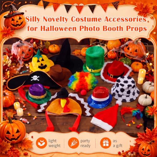 Jiuguva 17 Pcs Halloween Funny Hats, Assorted Crazy Hat for Adult, Stylish by Jiuguva - Used condition - Image 3