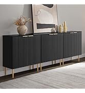SICOTAS Sideboard Buffet Storage Cabinet - Modern Credenza Buffet Table Accent Cabinet with Doors...