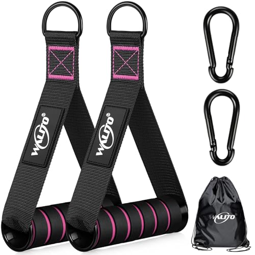 Image of Exercise Handles, Cable Machine Handles for Gym Cable Attachments Training | 2 Pack Heavy Duty Handle with Non Slip Grip for Cable Machines, Pull Down Workouts, Resistance Bands and Home Gym Equipment